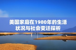 美国家庭在1980年的生活状况与社会变迁探析