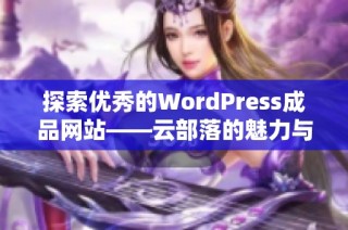 探索优秀的WordPress成品网站——云部落的魅力与优势分析