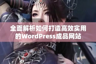 全面解析如何打造高效实用的WordPress成品网站