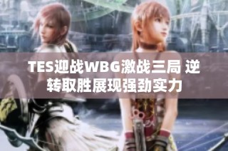 TES迎战WBG激战三局 逆转取胜展现强劲实力