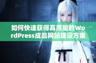 如何快速获得高质量的WordPress成品网站建设方案与资源