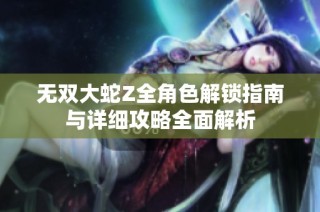 无双大蛇Z全角色解锁指南与详细攻略全面解析