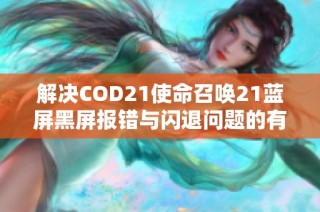 解决COD21使命召唤21蓝屏黑屏报错与闪退问题的有效方法