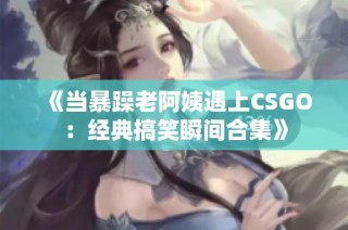 《当暴躁老阿姨遇上CSGO：经典搞笑瞬间合集》