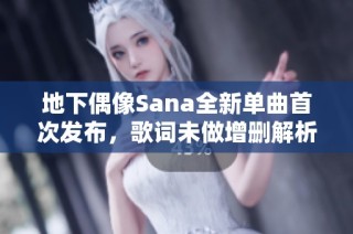 地下偶像Sana全新单曲首次发布，歌词未做增删解析