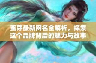 蜜芽最新网名全解析，探索这个品牌背后的魅力与故事