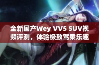 全新国产Wey VV5 SUV视频评测，体验极致驾乘乐趣