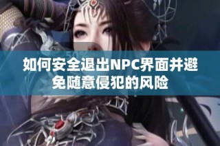 如何安全退出NPC界面并避免随意侵犯的风险