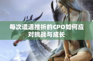 每次遭遇挫折的CPO如何应对挑战与成长