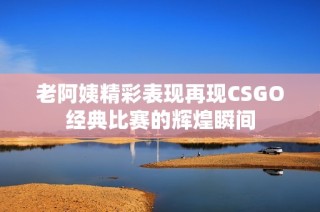 老阿姨精彩表现再现CSGO经典比赛的辉煌瞬间