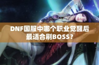 DNF国服中哪个职业觉醒后最适合刷BOSS？