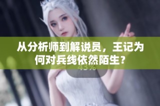 从分析师到解说员，王记为何对兵线依然陌生？