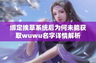 绑定挨草系统后为何未能获取wuwu名字详情解析