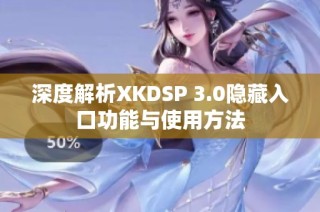 深度解析XKDSP 3.0隐藏入口功能与使用方法