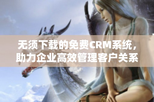 无须下载的免费CRM系统，助力企业高效管理客户关系